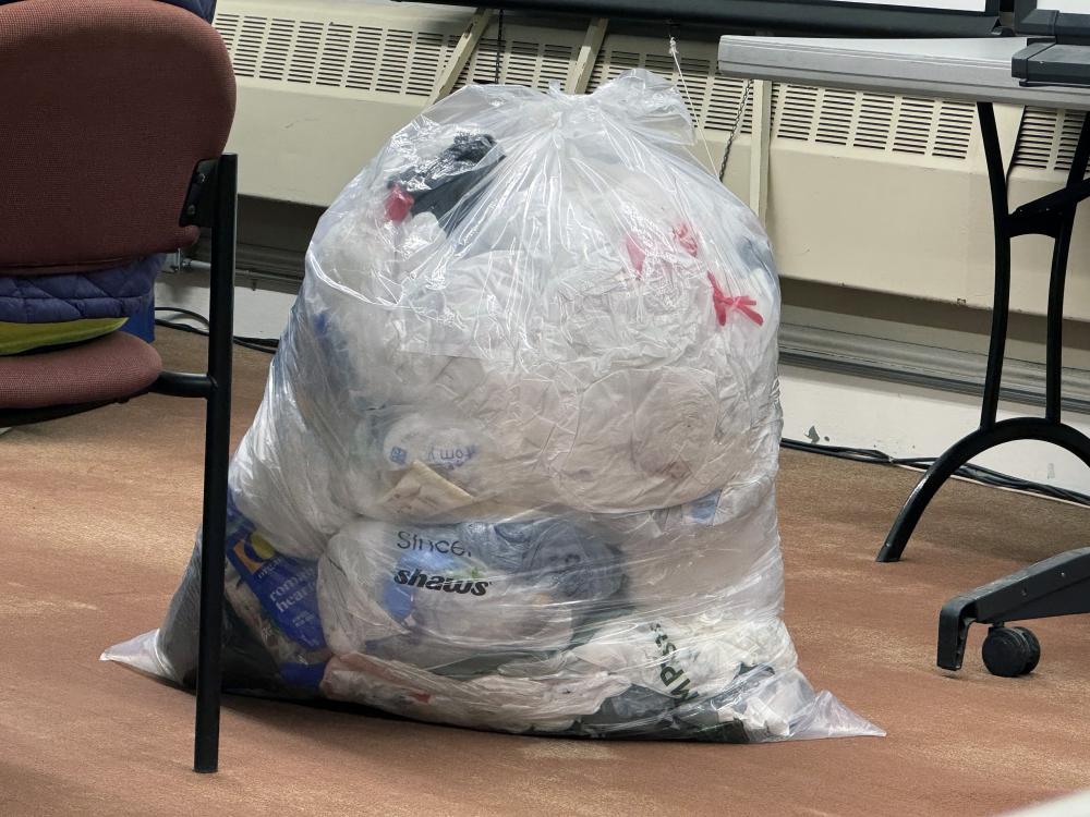 Plastic bags collected by the Wareham Recycling Center. File photos
