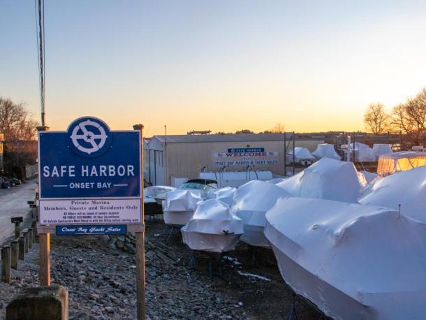 A proposal could see the two current buildings at the Safe Harbor Onset Bay marina replaced. File photo