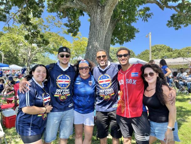 The Nascimento family reunion. From left to right: Nicaeyla Pires, Desmond Nascimento, Melissa Nascimento, René Nascimento, Jayden Nascimento, Tanya Pires. Photo by Christian Uva