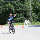 Cyclists were greeted with cheers as they made it to the Wareham water stop. 