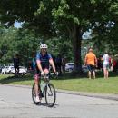A cyclist makes his way to the Wareham stop. 