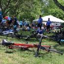 Bikes littered across the lawn
