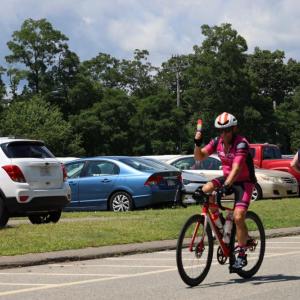 This rider had a treat while making their way to the pit stop. 